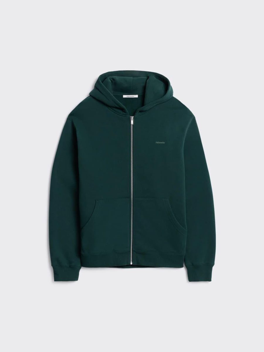 Andrew Zip-Up Hoodie Dark Green