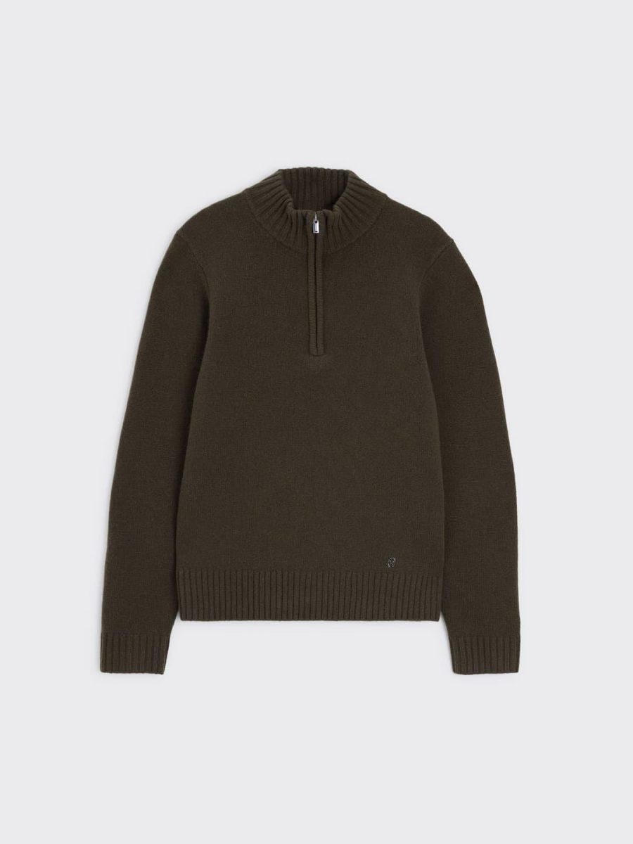 Andreas Half-Zip Sweater Dark Green
