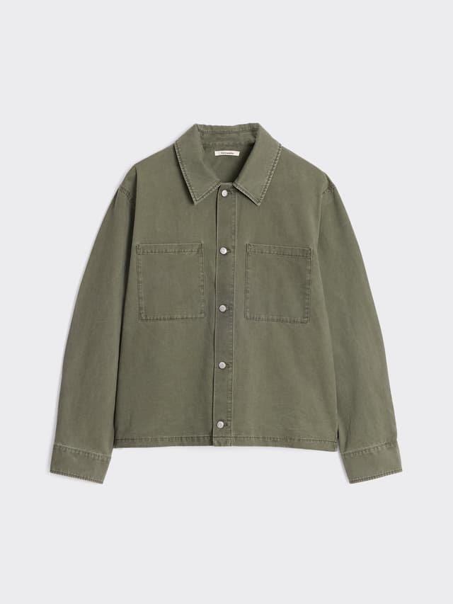 Mildew Twill Overshirt Dark Green