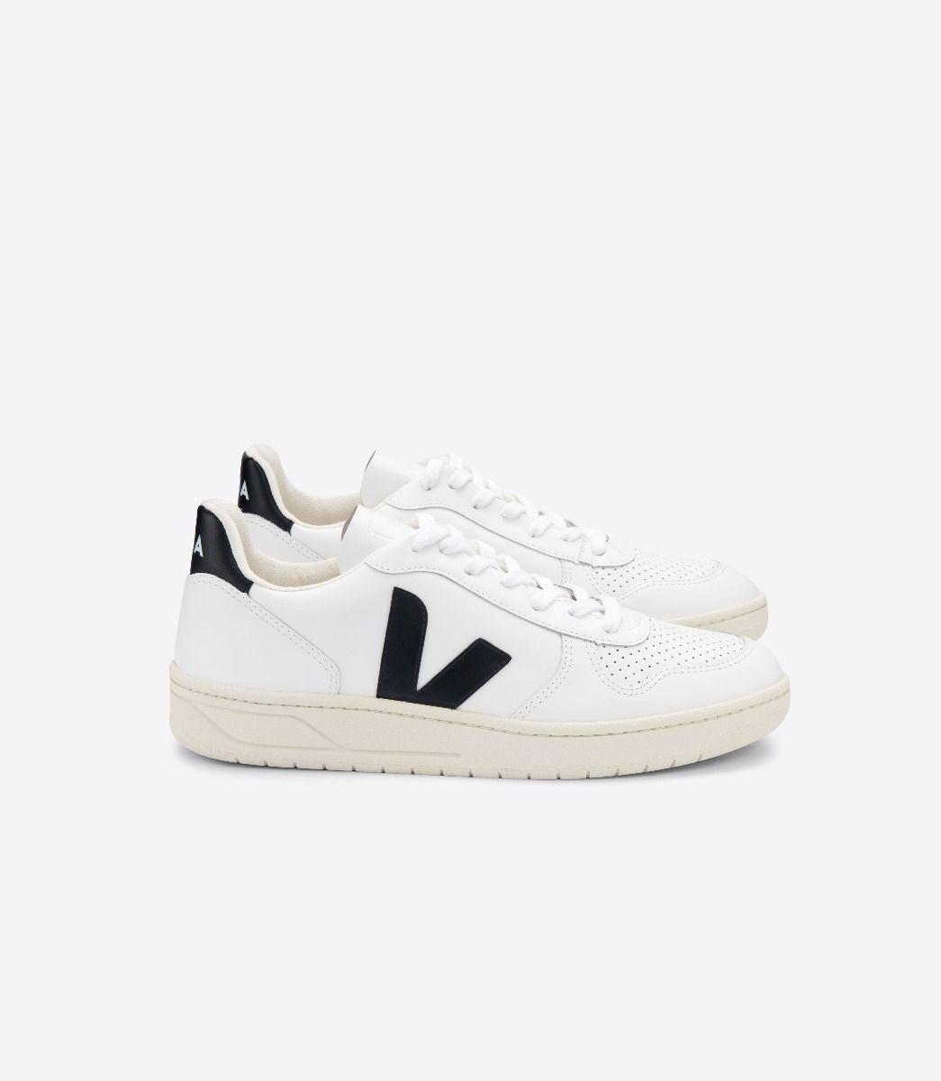 Veja V-10 Leather Extra-White Black