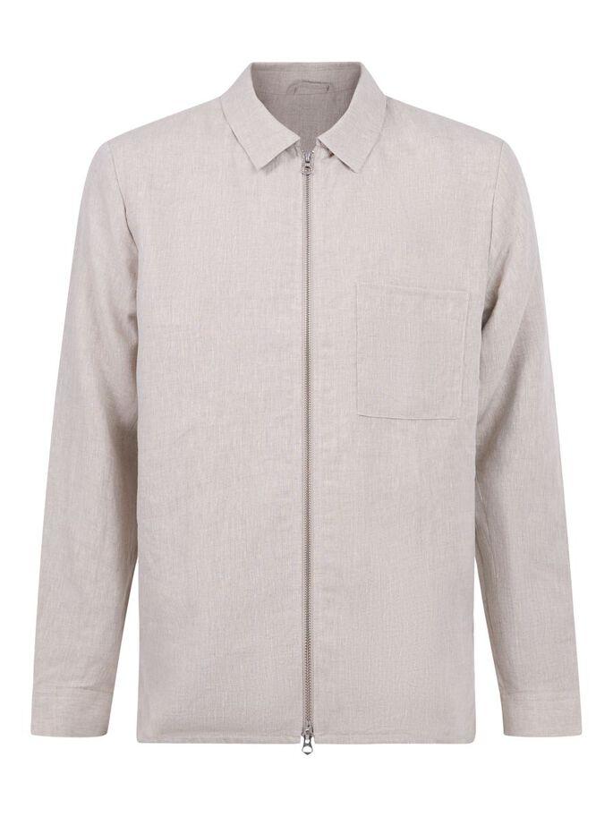 J.Lindeberg Jason Zip Drape Linen Sand Melange