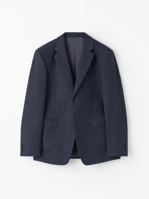 Justin P Brushed Wool Blazer Midnight Blue