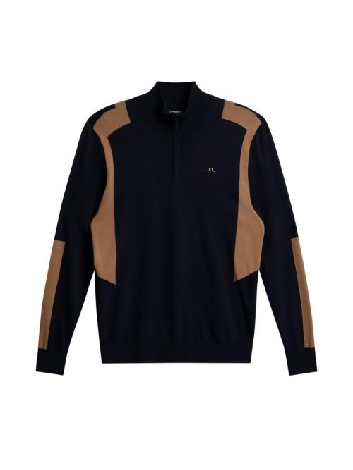 Kendrick Knitted Zip Sweater Tigers Eye