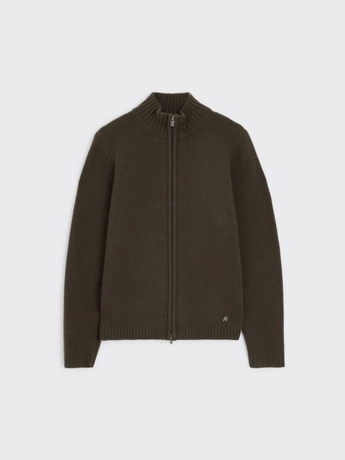 Andreas Zip-Up Cardigan Dark Green