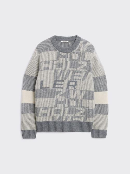 Lev Logo Crewneck Sweater Grey Mix