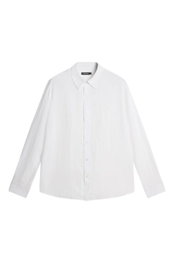Reg LS Linen Melange Shirt White