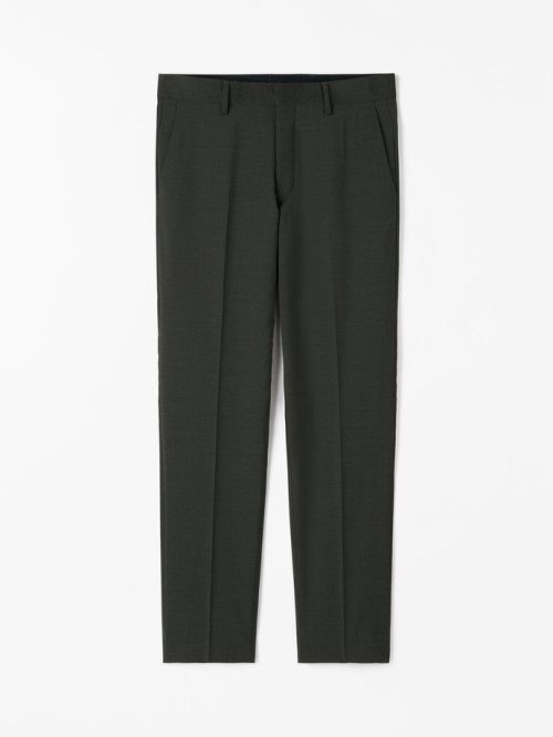 Tenutas Wool Blend Trousers Olive Extreme