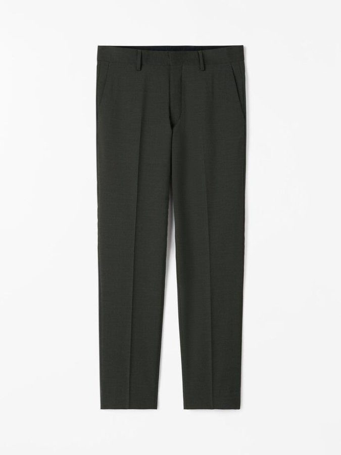Tenutas Wool Blend Trousers Olive Extreme