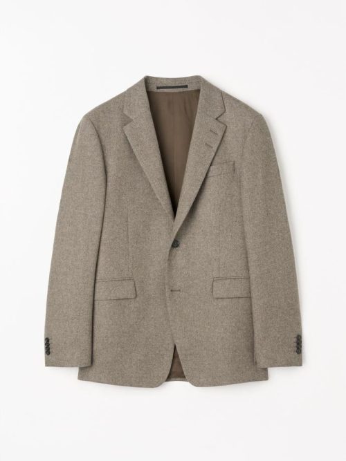 Justin P Brushed Wool Blazer Burlywood