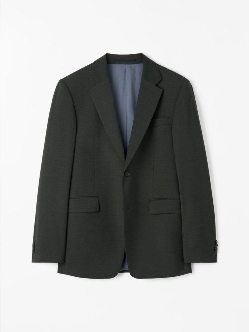 Justins Wool Blend Blazer Olive Extreme