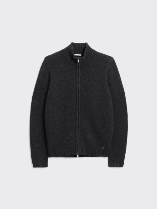 Andreas Zip-Up Cardigan Dark Grey