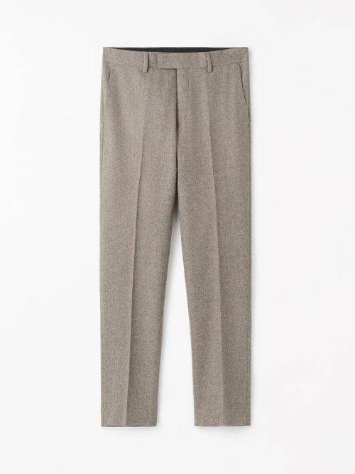 Tenuta Brushed Wool Trousers Burlywood