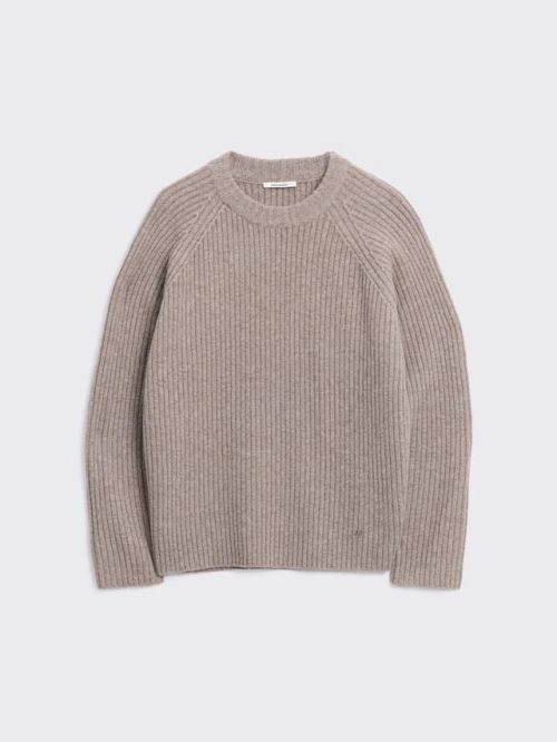 Adrian Rib Crewneck Taupe