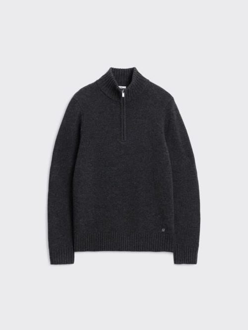 Andreas Half-Zip Sweater Dark Grey