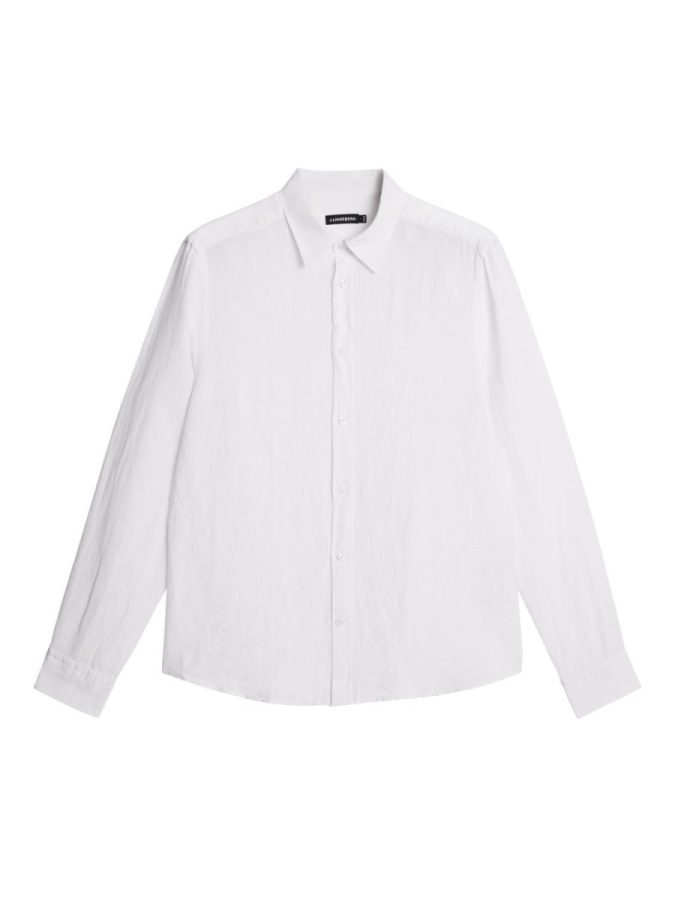 Slim LS Linen Melange Shirt White