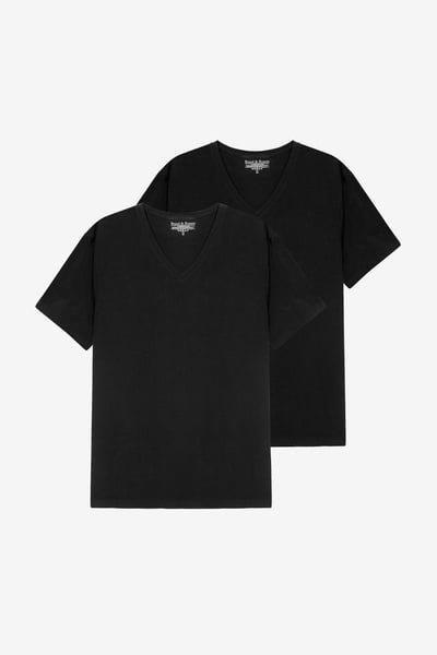 V-Neck Slim 2-Pack Black
